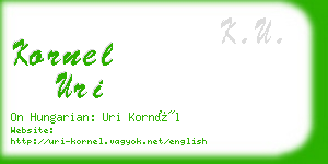 kornel uri business card